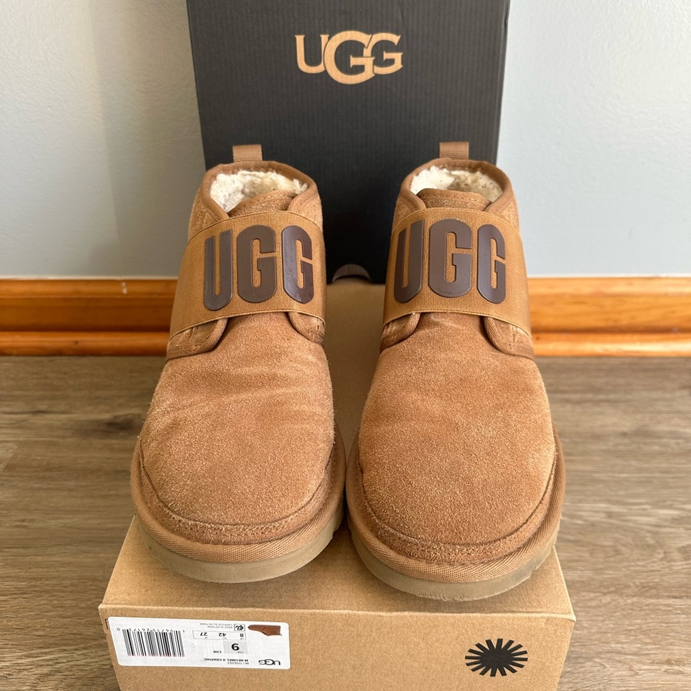 Men’s UGG Neumel II Graphic boots, chestnut, size 9